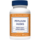 The Vitamin Shoppe Psyllium Huss - Plantago Ovata Fiber Suplement That Supports Regularity & Healthy Cholesterol, 840 mg per Serving - Gluten Free (100 Capsules)
