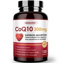 ZEBORA CoQ10- 300mm-Softgels dengan PQQ, BioPerine & OMAG-3, 120 Servings Coenzim Q10 (Ubiquinone) Persediaan untuk High- Absorpsi, Powerful- Antioksidant, Dukungan Kesehatan & Energi