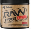 RAW Pretraining Ekstrim 124; Tinggi Stimulant Powder Pretraining Minuman, Extreme Energy, Fokus dan Endurance Booster 124; Kekuatan dan Pompa Peledak Selama Max Gains 124; Fruit Burst (30 Pelayan)