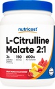 Nutricost L-Citrulline Malate 2: 1 (600g) Fruit Punch - Bantuan Kerja Keluar, Performance Muscle, Nitric Oxide Booster - Suplemen Fitness, 75 Hamba