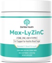 Max- LyZinC 124; L-Lysine 1100 mg + Zinc 6 mg + Vitamin C 100 mg - 3-in-1 Suplemen untuk Mempertahankan Darah Gula Sudah di Range Kesehatan - Satu-Scop- Per Powder Hari