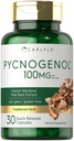 Carlyle Pycnogenol 100mg 124; 30 Capsules 124; French Maritim Pine Bark Extract 124; Pinus Pinaster 124; Non-GMO dan Gluten Free Supplemen