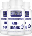 Liposomal NAD + 500mg dengan TMG 300mg, Atual NAD + Suplement (Not a Preresor) More Efisient than NMN, Nicotinamide Riboside Alternative for Cell Energy, Healthy Aging and Muscle Repair 180 Capsules