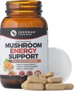 Suplemen Energi Mushroom Suppport 144; Mashroom Organik Herbal Capsules dengan Reishi, Ginkgo, Rhodiola, Maca, China Ginseng, CoQ10 + More (60 Capsules)
