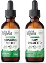 Wild & Organic Stinging Nettle Root Ticture 2 fl oz & Saw Palmetto Tincture 2 fl oz