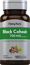 Piping Rock Black Cohosh Root Extract 124; 700 mg 124; 100 Capsules 12.4; konsentrasi 124; Non-GMO, Gluten Free Suplemen