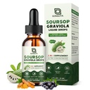 Soursop Graviola Liquid Drops, Soursop Bitters Organik dengan Elderberry & Turmeric untuk Cellular, Imune, Dukungan Digetical, Herbal Extracts, Sugar Free / Gluten Free - 1 fl oz