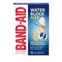Band- Aid Brand Water Block Flex 100% Adhesive Bandages untuk First- Aid Wound Care of Minor Cuts, Scrapes & Wounds, Ultra- Fleksible Design, Sterile, All One Size, 20 ct