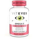 Viteyes Omega-3 Vision Health Supplement, EPA & DHA Rich Dietary Suftgels, 90