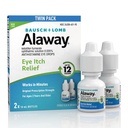 Alaway Antihistamin Eye Drops for Itchy Eyes, Fast- Acting, Up to 12- Hour Eye Itch Relief, Clinically Tested Prescrictions - Kekuatan Formula, 0.34 Fl Oz (Paket 2)