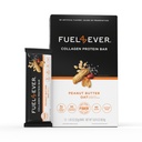 Bahan bakar 4 Ever Collagen Protein Bars 124; 14G Protein, Gluten Free, Dairy Free, No Stefia or Artificial Ingreations Added, Sweeded with Honey 124; Peanut Butter Oat Flavor (Kotak 12)