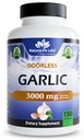 Lab NaturaLife Odorless Baconlic - 3.000 mg Equalvalen per Serving - 150 Softgels - Terkonsentrasi Bawang Bulb Ekstra Minyak Zaitun - Non-GMO, Gluten- Bebas