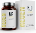 BIOSTACK NAD Regen - Advanced NAD + Tambahan dengan NAD3, Yüth Spermidine, Resveratrol, Niacinamide 124; NMNH Alternatif 124; Anti Aging, Kesehatan Panjang & Cellular, Kompleks Vitamin B3 (180 Capsules)
