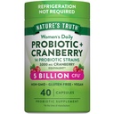 Produksi Kebenaran Alam bagi Perempuan 124; 5 Milyar CFUs Daily 124; 40 Vegetarian Capsules 124; dengan Cranberry 124; Non-GMO & Gluten Free 124; tidak diperlukan Redemenation