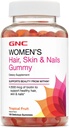 Rambut Wanita GNC, Skin & Nails Gummy - Tropical Fruit, 150 Gummies, Berisi Biotin untuk Rambut Kuat dan Sehat, Kulit dan Sapi