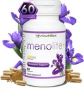 VH Nutrition MenENOLITE + 144; Menopause Suplement * for Women 144; Maximum Power Hormonal * and Hot Flash Relief * Alami Formula untuk Menopause Symptom Relief 124; 60 Capsules