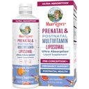 MaryRuth Organics Prenatal & Posnatal Multivitamin for Women 124; Sugar Free Scru4; Formulated for Pre- Conception, Pregnancy & Nursing 12.4; Prenatal Vitamin 124; Vegan 124; Non-GMO 124; Gluten Free 124; 30 Servings