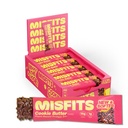 Misfits Vegan Protein Bars, Cookie Butter - Updated Recipe 124; Plant Based, Low Sugar & Carb, High Fiber Snacks 124; Pack of 15