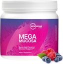Microbiome Labs MegaMucosa Gut Health Quoder - Digetical Suppport untuk Healthy Gut & Imuniune - Free Immunoglobulin & Acids - Berry Acai (5.5 oz)
