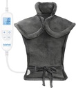 RENPHO Electric Heating Pad for Back Pain Relief, Hadiah Natal Ulang tahun untuk Perempuan Pria Ayah Elderly, FSA Ideal Hanya Daftar, Large Heat Pad for Neck Shoulders, 24 "x33", ETL Ceralfied, Gray