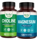 Sarana Tersedia Choline Bitarcch & Magnesium Glycinate Chelate Stack 124; Relaxation, Sleep Dukung, Performance Kognitive (210 Count)