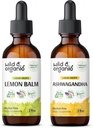 Wild & Organic Lemon Balm Tincture 2 fl oz & Ashwagandha Tacture 2 fl oz