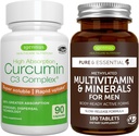 Multivitamin & Mineteria untuk Curcumin C3 Curcumin Tinggi dan C3 Bundle, Pelepasan Multivitamin Lanjutan + 300% Cuscuminoid Greater dengan Rapid Uptake, oleh Igennus