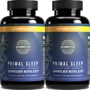 Primal Harvest 2 Pack, Primal Sleep, 120 Kapsul dengan Valerian Root, L- Tryptophan, GABA, Chamomile, dan Melonain 3mg