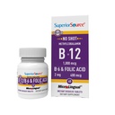 Sumber Superior No Source Shot Vitamin B-12 Methylcobalamin 1000 mcg, B-6 & Folic Acid 400 mcg - Pasangkan Brain & Heart Health - Ads Natural Energy Levels - 60 Sublingual Dissoling tablet