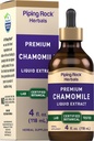 Piping Rock Chamomile Flower Extract Liquid Drops 126; 4 Fl Oz 124; Herb Tincture Supplement 124; Vegetarian, Non-GMO, Gluten Free
