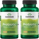 Swanson Probiotic for Digetical Health GI Tract Ammune Support Traveler 20 Miliar CFU with Prebiotic FOS 60 Veggie Capsules (2 Pack)