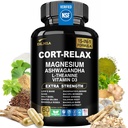 Super Calm Cortisol Suplemen dengan Magnesium Glycinate, Ashwagandha KSM-66, L-Theanine, Phoshatidyserine, Ginkgo Biloba & Lions Mane for Cry, Focus, Mental Clarity, Relaxation, Sleep, Energy
