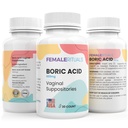 Suplai Asam Boric untuk Perempuan 600mg 30 Pack - Odor & Yeast Solution Boric Bidoric Suppotory - Vaginal Supposisi untuk Keseimbangan PH & Vaginal Kesehatan - Solusi Vaginitis untuk Perempuan