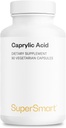 Supersmart Caprylic Acid Supplemen 1350mg per hari (dari MCT Oil) - Medium-Chain Triglycerides jenuh Acid Gendut - Octanoic Acid 124; No- GMO & Gluten Free - 90 Vegetarian Capsules