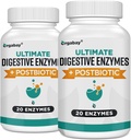 Enzymg Digetical Organizay 1000mg dengan Postboles, 20 Enzyme Blend for Bloating, Optimal Diatherough and Gut Fungsi, 120 Veggie Ctsules