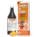 EMULSION DE ESCCOCIA Cod Liver, Orange Flavor, 6.5 fl oz (1 Pack) - Fish Oil with Vitamin A, D, E, B1, Omegaga- 3 for Immune and Bone Health, Anak-anak & Dewasa