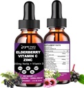Organ Elderberry Syrup, Liquid Drops Elderberry Vitamin C dan Zinc for Dewata, 11 in- 1 Sambucus Black Elderberry Tincture w / Vitamin D3, Sea Moss Black Seed, Elderberry Immune Supplemen
