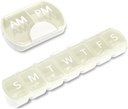 2 Paket (Weekly & Daily), 2 kali sehari (AM / PM) + 7 Hari Pill Organizer, Vitamin Planner, Kotak Pil Kapasitas Besar Set, Kasus Pill Travel untuk Obat / Vitamin / Ikan Oils / Suplemen, Putih