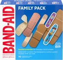 Band- Aid Brand Adhesive Bandage Family Variety Pack in Assorted Sizes Featuring Water Block Flex, Fleksible Fabric, Skin- Flex, Tough Strips & Pixar Character Bandages, 110 ct