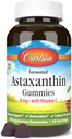 Carlson - Astaxanthin Gummies, dengan Vitamin C, Imune Dukungan, Antioksidant, Heart Health, Non-GMO, Cherry Flavor, 90 Vegetarian Gummies