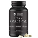 Seluruh Food Daily Estigitation Multivitamin untuk Orang dewasa dan Senior - 2X sehari - Vitamin A, C, D, E, B12 dan Mineral - Dukungan Natural dan Holistik (60 Kapsul)