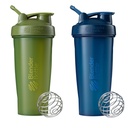 BlenderBottle Classic Shaker Bottle Perfect for Protein Shakes and Pre Workout, 28- Ounce (2 Pack), Moss and Navy