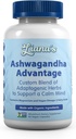 Aswagandha Advices, USDA Organic Blend for Stress Relief, Mood & Adrenal Support. Dibuat dengan Ashwagandha, Turmeric, Spirulina, dan Mor- 60 Capsules Pure Suplemen Non-GMO Vegan