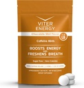 Viter Energy 40mg Caffeine Mints - Sugar Free, B Vitamin, Vegan, Boosts Fast Energized Alert Focus, Caffeinated Nootropic Supplemen (Chocolate Mint Flavor, 8oz, Bulk Bag)