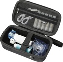 Kasus Penyimpanan Keras RAKE untuk Portable Handheld Inhaler Nebulizer Machine, Asthma Inhaler Travel Bag. - Hitam