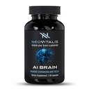 Al Brain Nootropic Supplement for Focus, Memory & Mental Claity Improvity Kapsul for Men & Women, Caffeine- Free Daily Cognitive Dukungan bebas dengan Bacopa, Alpha GPC & Vitamin B6, 60 Vegetarian Capsules