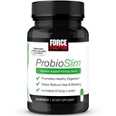 Force Factor ProbioSlim Programtes for Women and Men, Programfor Digetical Health to Reduce Bloating, Gas, & Occasional Diare, with Pregories, LactoSpore, & Green Tea for Energy, 30 Capsules