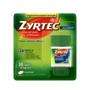 Zyrtec 24 Hour Allergy Relief Tablet, 10 mg Cetirizine HCI Antihistamin Allergy Medicine, 30 ct Red
