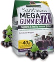 Jawab Alam Sambucus Mega Gummies 124; 7X Lebih Konsentrasi Elderberry 124; Alcohol-Free, Gluten-Free, Glatin- Free, Vegan, Non- GMO & No Preservations 124; 30ct Gummies (Paket 2)