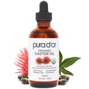 PURA D 'OR 4 Oz ORGANIC Castor Oil - 100% Murni USDA Menegang Dingin, Hexane Free Eyelash & Eyebrow Serum - Untuk Fuller, Tebal Lashes & Brows - Skin & Hair